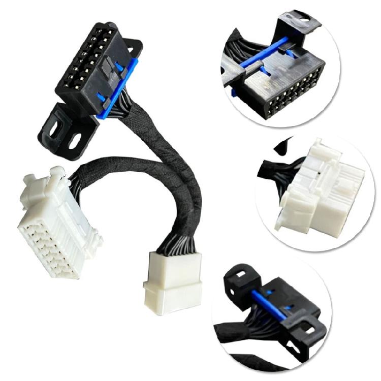 OBD2 OBDII 16 Pin Splitter Y Open Cable, 1 Male To 2 Female Connector Car Diagnostic Cable 1 To 2 Converter