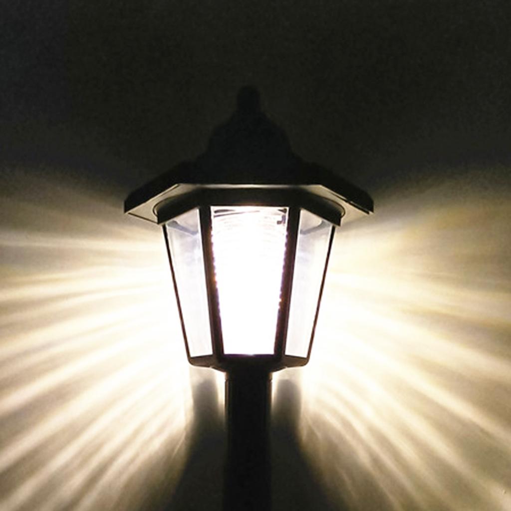 2Pcs Solar Wall Light Outdoor LED Light Hexagonal Solar Lantern Light Waterproof Auto On/Off Retro LED Wall Lamp Garden Decor