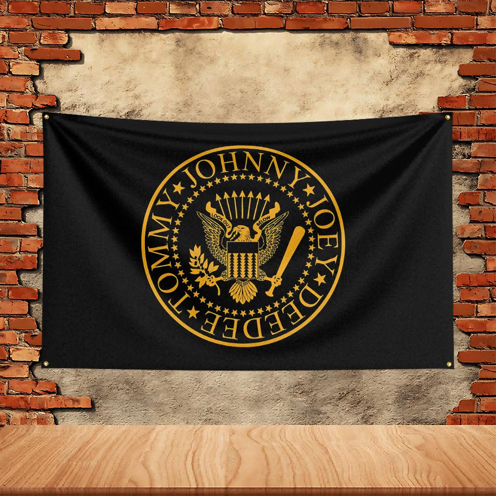 Ramones Band Party Flag Polyester Printed Flag Banner Tapestry for Garden Garage Decoration Concert Flag