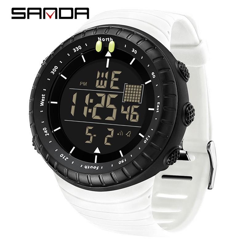Sanda Cold Light Large Screen Waterproof Digital Sports Watch
