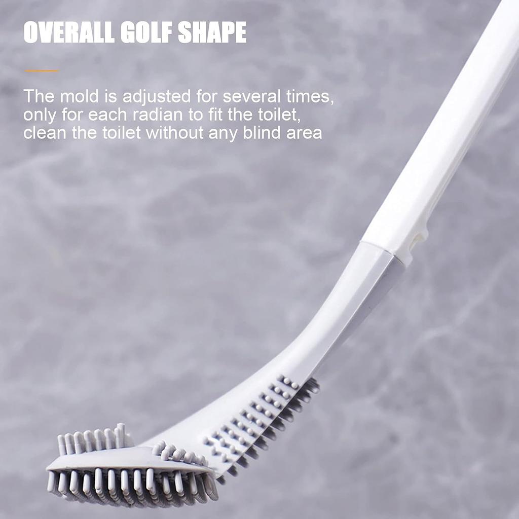Long Handle Toilet Brush Golf Toilet Brush Silicone Toilet Brush Set Golf Club Toilet Brushes for Bathroom Quick Drying Toilet Bowl Brush and Holder