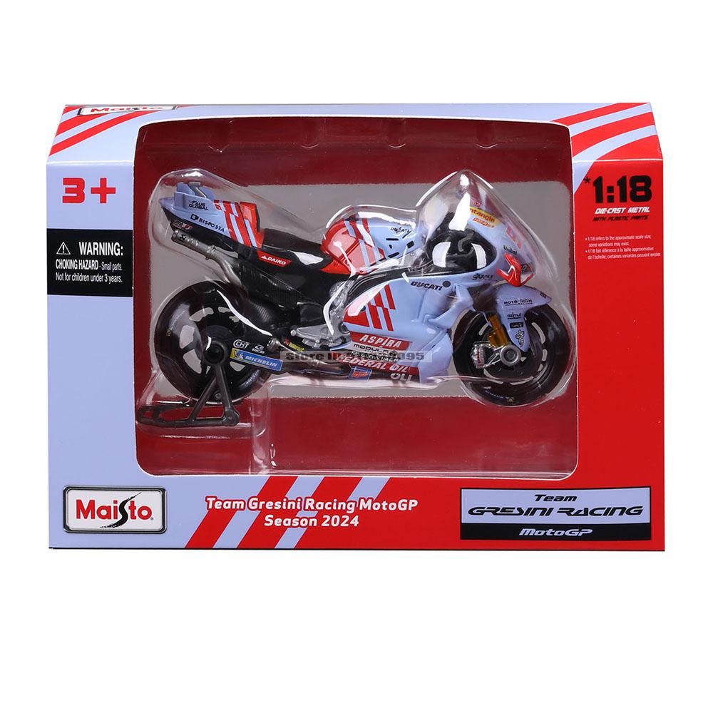 Maisto 1:18 #93 Marc Marquez #73 Alex Marquez 2024 Gresini Racing MotoGP lega di fusione modello di motocicletta collezione regalo giocattolo