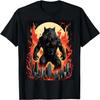 Catzilla Monsterfilm Parodie Cooles Feuer Anime Katze Grafik T-Shirt