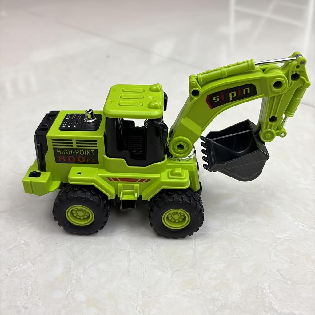 Sensory Toy excavator Durable Zinc Alloy Push Toy with 4 Color Options for Motor Skill Development, Toy Vehicle, Entertainment, Playful Design