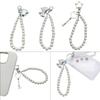 Delicate Hangings Pendant Decoration Fashionable Keychain Pendant Pearls Rings Phone Accessory Chic Purse Hangings