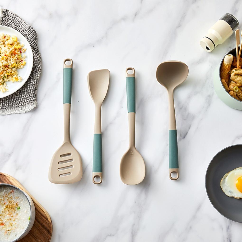 Large Silicone Multipurpose Spoon Beige Green_CK2023007