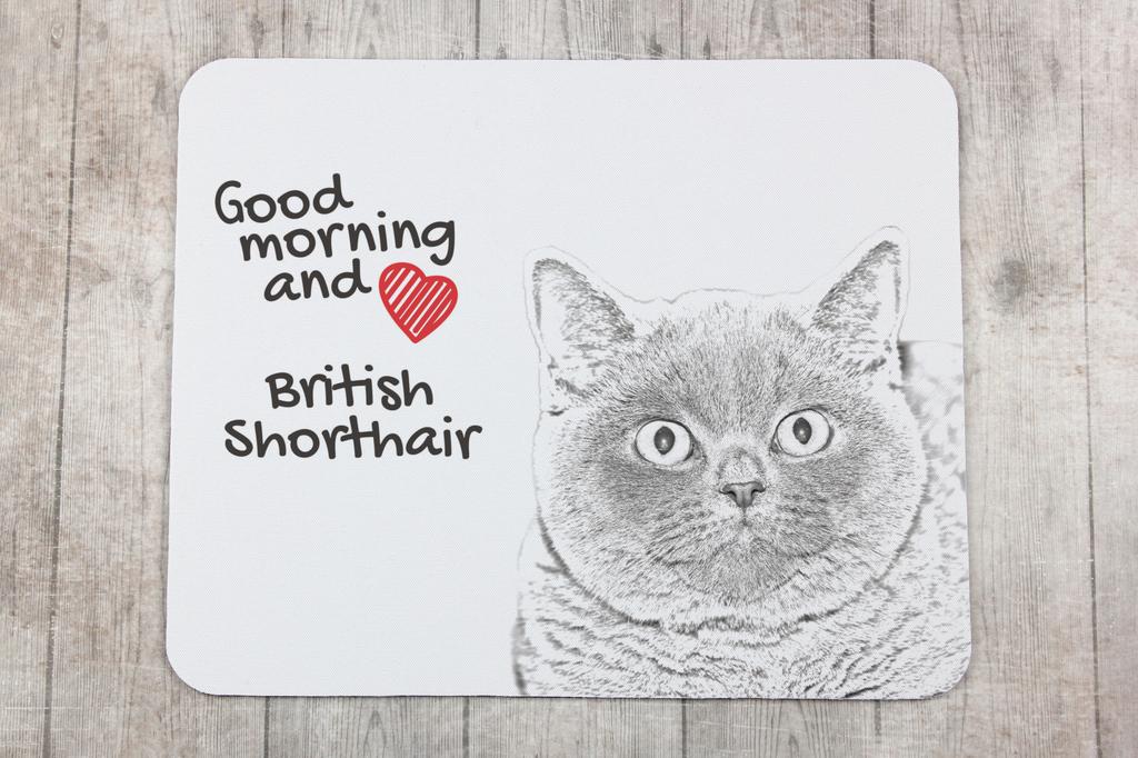 British Shorthair - mouse pad com estampa, pad de gato personalizado, gadget exclusivo para um trabalhador de escritório da marca Art-Dog