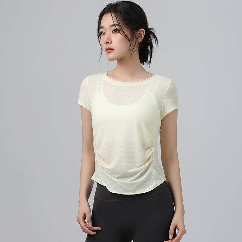 Women's Quick-Dry Yoga & Running T-Shirt - Loose, Comfortable, Slimming, Short Sleeve, Breathable Fitness Top for Summer