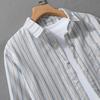 Japanese Style Striped Long Sleeve Shirts for Men Daily Spring/Autumn Pure Cotton Soft and Comfortable Casual Tops Youth New Fashion Men Shirt