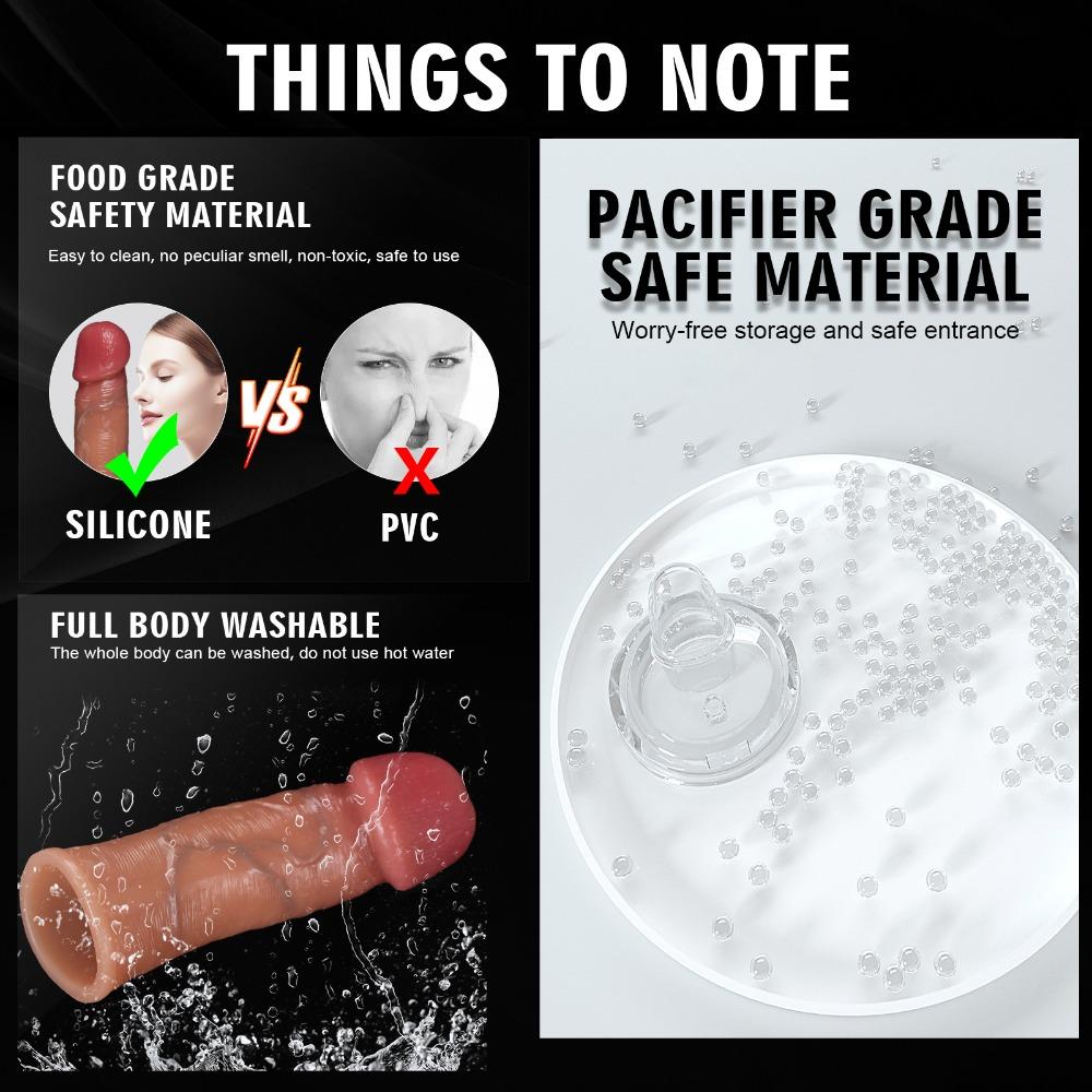 Soft Silicone Penis Extender Thicker Longer Delay Ejaculation Intimate Toy for Couples