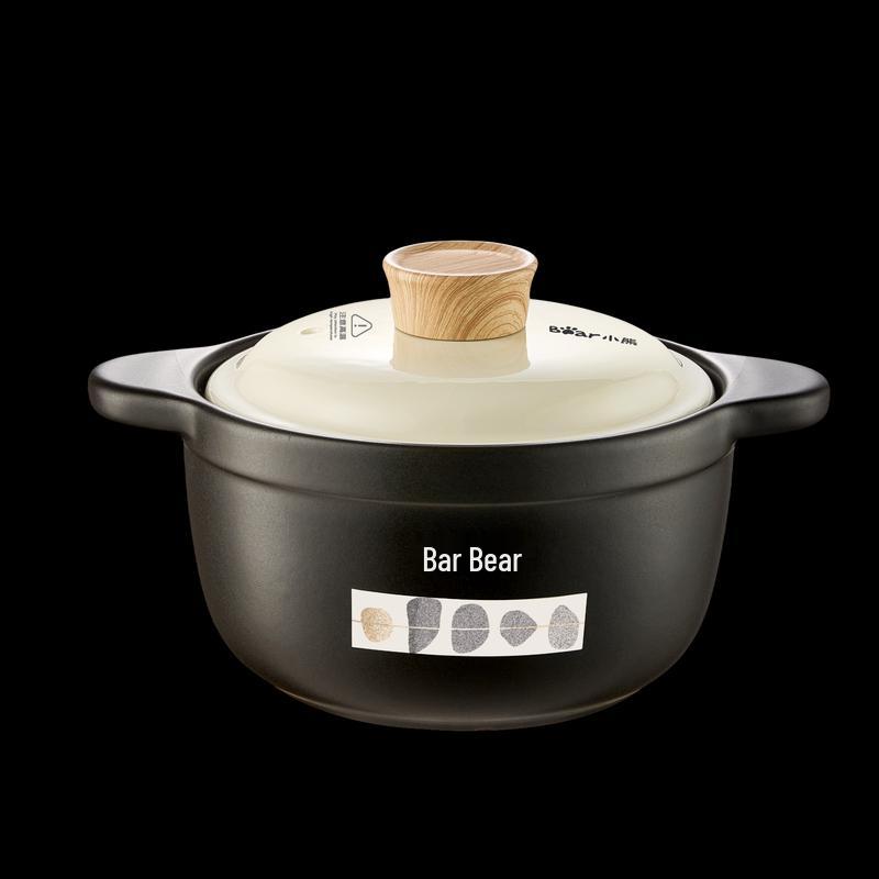 Керамическая кастрюля для тушения Bear 2,5 л, высокотемпературная