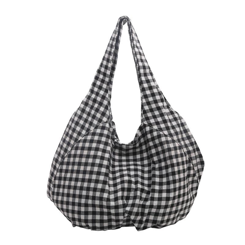 Retro Karoveste, Schultertasche mit großem Fassungsvermögen, Leichte Tasche