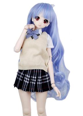 Linfairy Size Doll Figure BJD Wave Wig 1/3 Wig, Wig, (Blue)
