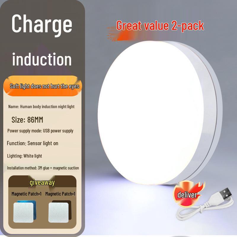 Taoist Smart Induction Night Light 2025: Voice-Controlled, Automatic Brightness Adjustment.