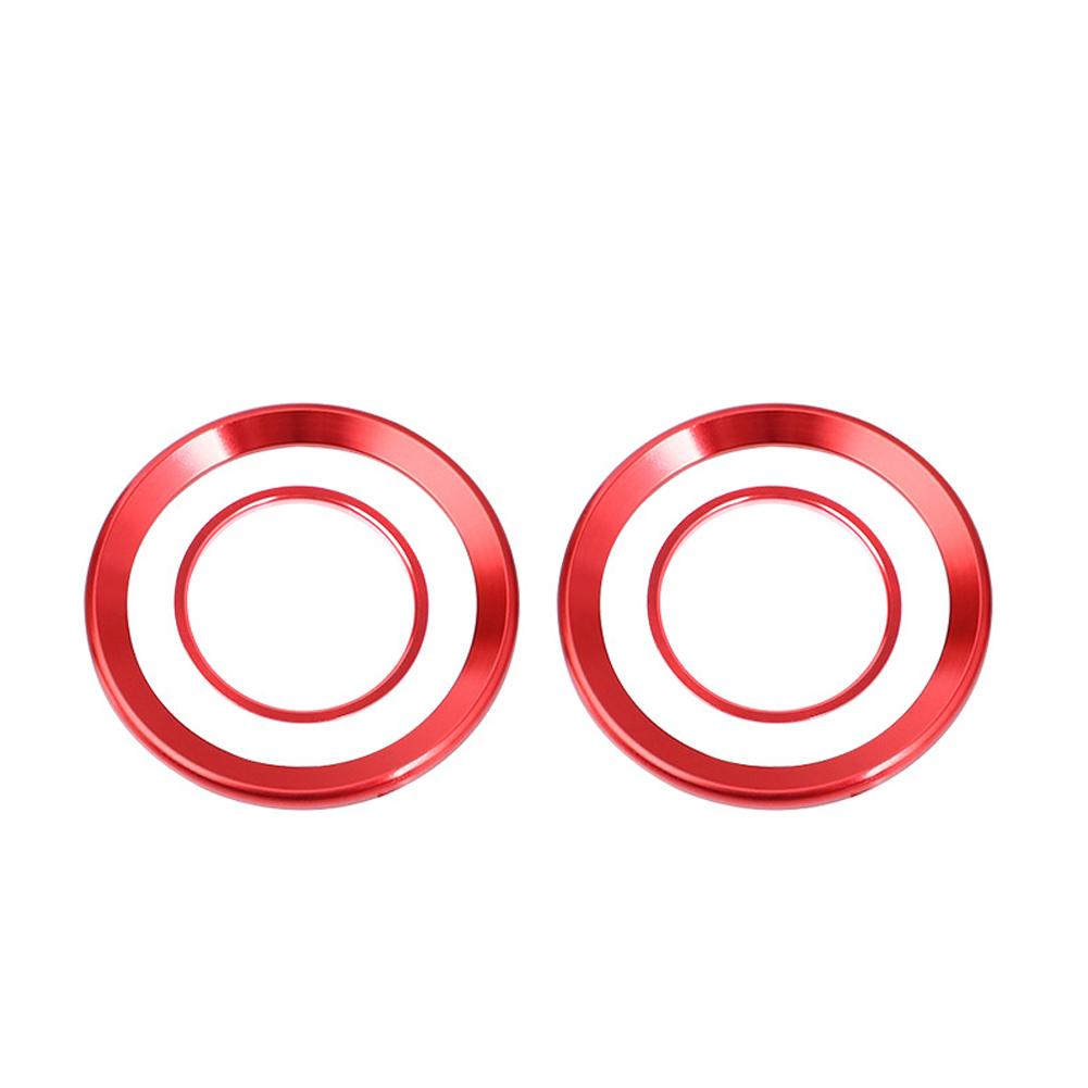 4Pcs Car Air Outlet Cover Interior Parts Circle Mouldings Chrome AC Frame Trim Decoration Accessories Auto