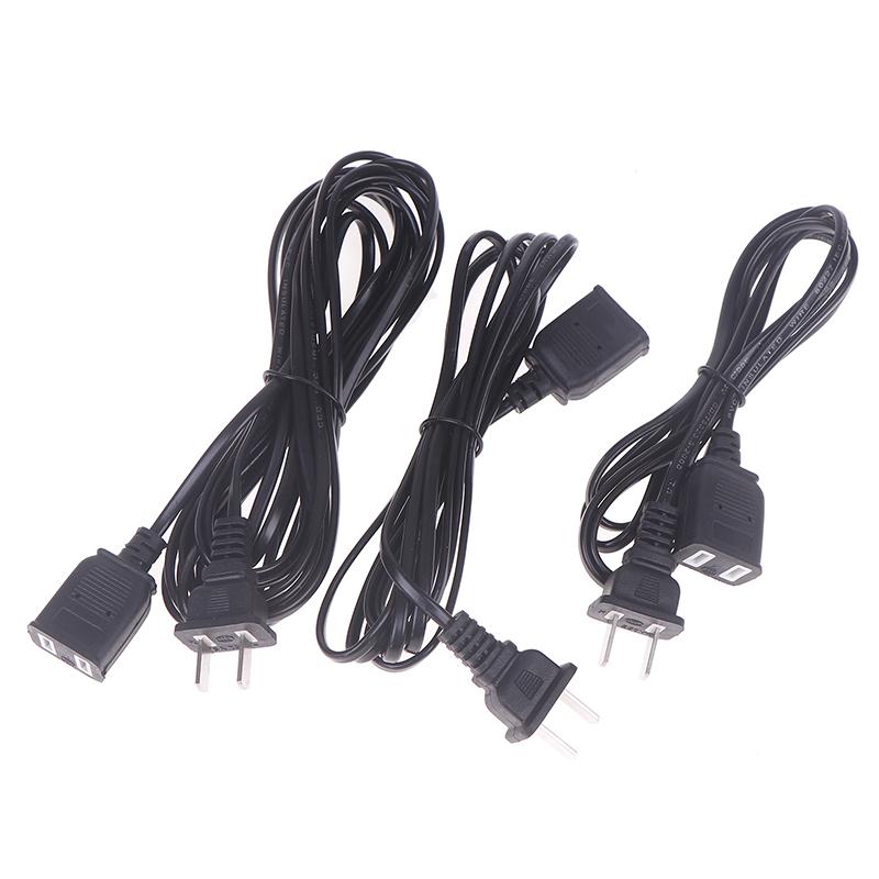 Ac Power Cord White Black Red Line With On/Off Switch Button Cables Wire Two-Pin Plug Cable Extension Cords Adapter