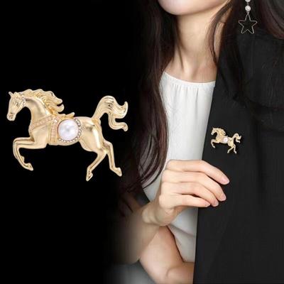 Traditional Horse Brooches Enamel Brooch Pins New Animal Lapel Pin  Jewelry Accessories
