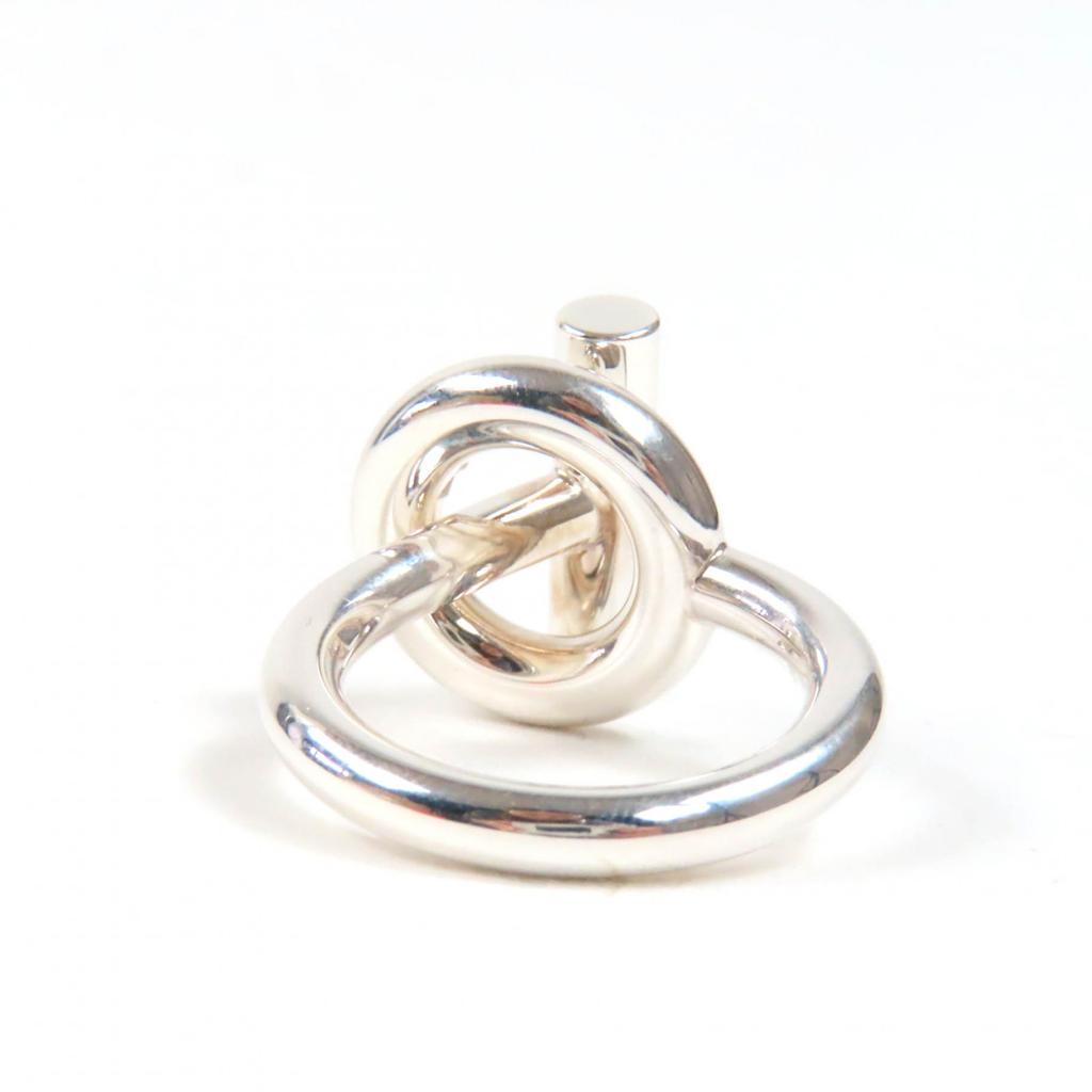Excellent HERMES Ring Echapp MM Silver AG925 Women Used
