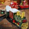 Non-Toxic Christmas Tree Electric Train Tracks Set Santa Claus Cargo Cars With Xmas Sounds Lights Toys For Adult New Year Gift