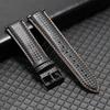 20mm 22mm Quick Release Black Carbon Fiber Leather Watch Strap Band For Galaxy Watch 7 6 5 4 40mm 44mm Gear S3 Replacement Band