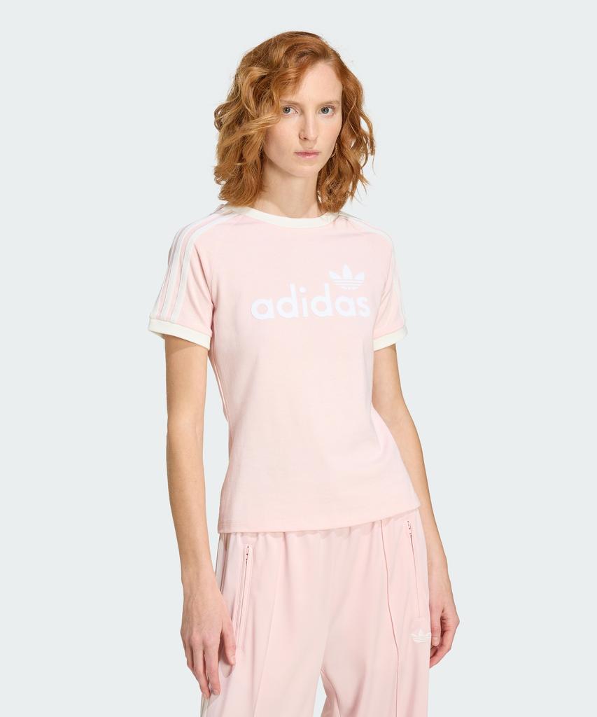ADIDAS Linear Cali Graphic Tee - Sandy Pink:White / Ks9293