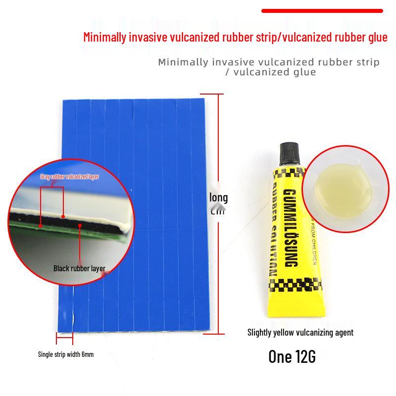 Electric Tire Repair Kit - Tubeless Motorcycle & Car, Vulcanized Rubber Strips