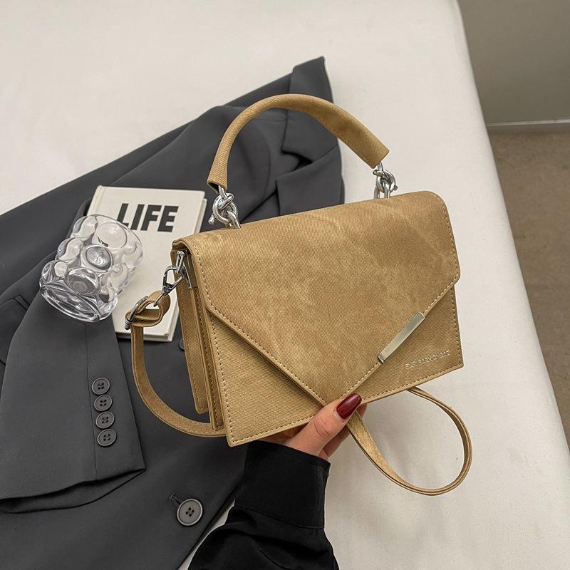Fashionable Texture Color-blocking New Summer Casual Simple Crossbody Metal Niche Handheld Small Square Bag Women's Trendy