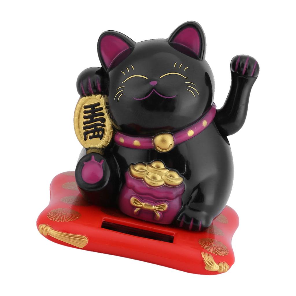 Solar Powered Cute Waving Cat Good Luck Wealth Welcoming Cats Home Display Car Decor