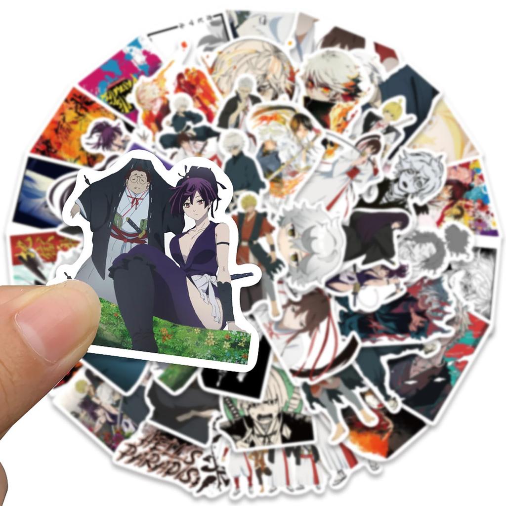 Paradise Sticker Stylish Anime Paradise Cute Cartoon Stickers for DIY Birthday Gifts 50-Piece Hell's Set Hell's Stickers, Waterproof, Planners,