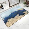 Modern Luxury Style Marble Texture Pattern Bathroom Floor Mat Home Room Toilet Door Mat Absorbent Pad Washable Foot Mat