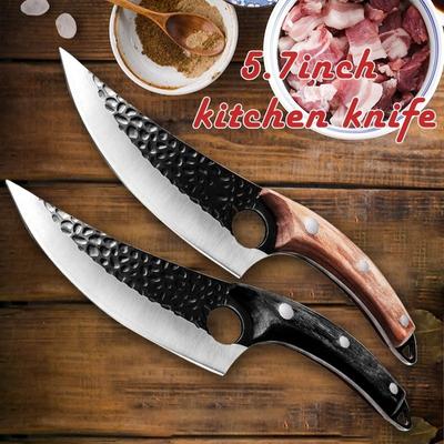 5.5 Inch Meat Cleaver Hand-forged Boning Knife Chef's Knife Stainless Steel Kitchen Knife Butcher Fish Knife