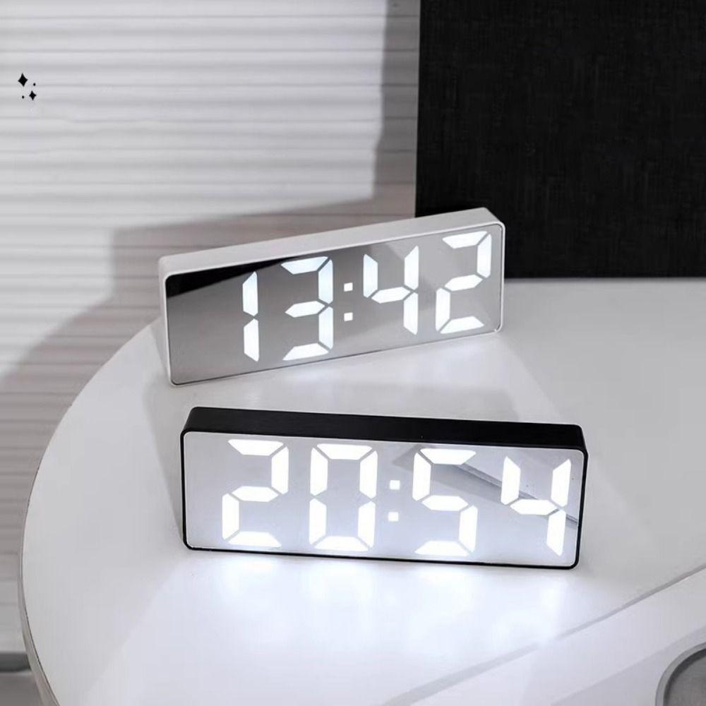 Dual Alarm Voice Control Digital Alarm Clock Adjustable Desktop Clock  Living Room