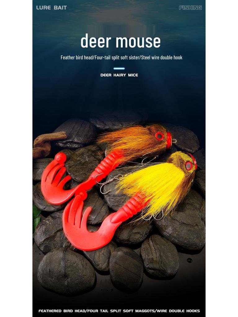 Bionic Deer Hair Mouse Lure: Freshwater & Deep Sea Fishing Bait