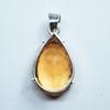 75.90 Honey Topaz Pendant Lab Created 925 Sterling Silve Gemstone CERTIFIED my-369-k