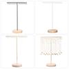 Elegant Iron Necklace Display Holder Effective Iron Necklace Holder with Wood Base Sturdy Jewelry Display Stand Rack