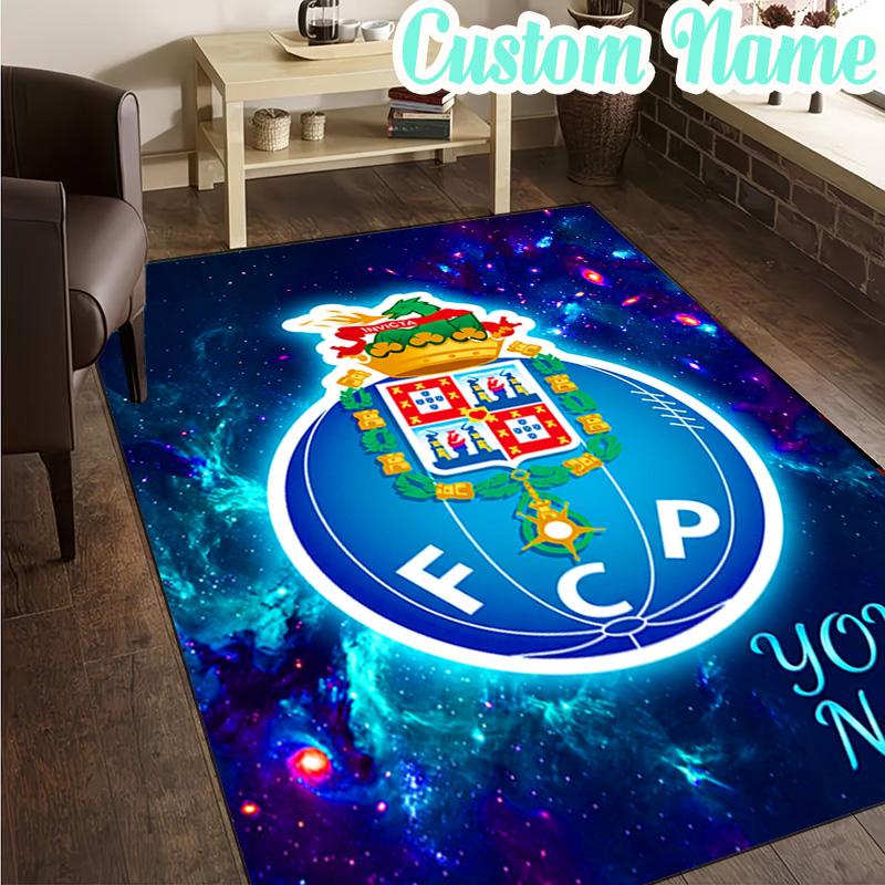 Custom Name FC Porto Emblem Design.  Rug, Office Rug, Chair Rug, Carpet for Living Rooms, Doormat Game Rug Home Decor Christmas Gifts