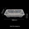 Disposable Rectangular Food Containers with Lids