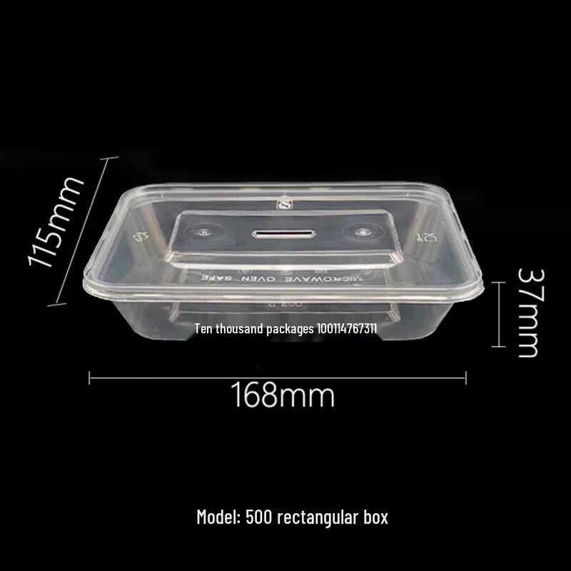 Disposable Rectangular Food Containers with Lids