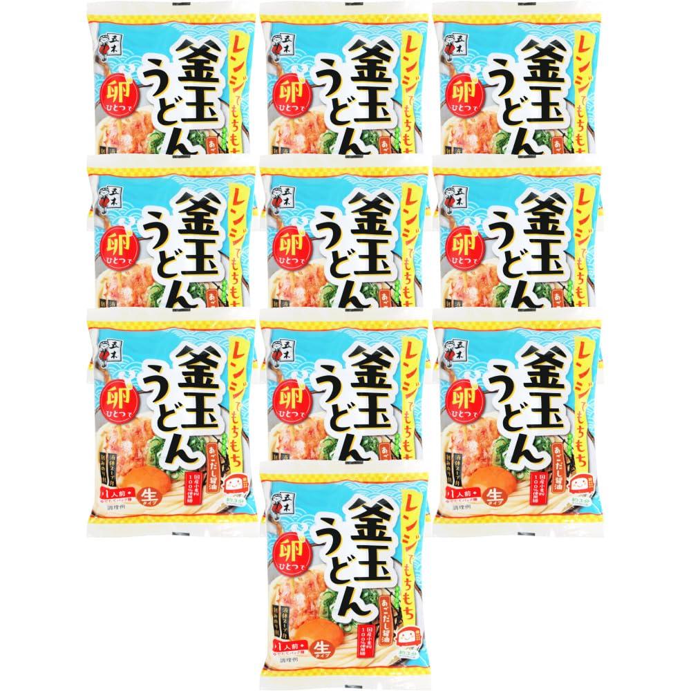 Itsuki Foods Microwaveable Chewy Kamatama Udon Ago Dashi Soy Sauce 220g x 10 packs Noodles, Flavor, (Microwaveable) (Shelf-stable product)