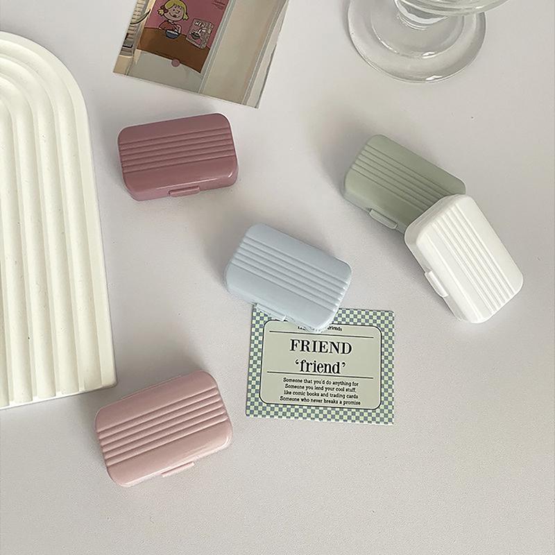 Candy Color Bærbar kontaktlinseboks for jenter Minimalistisk kontaktlinsebokssett Kontaktlinseoppbevaringsbeholder