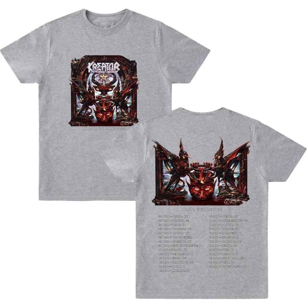 Kreator Thrash Metal Band of The World 2026 Tour Poster Graphic Print TShirt Men Women Cotton Fashion Summer Oversized New Tees