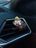 Adorable Mini Monkey Car Ornament - TPU, Fits Rearview Mirror & Dashboard Decor
