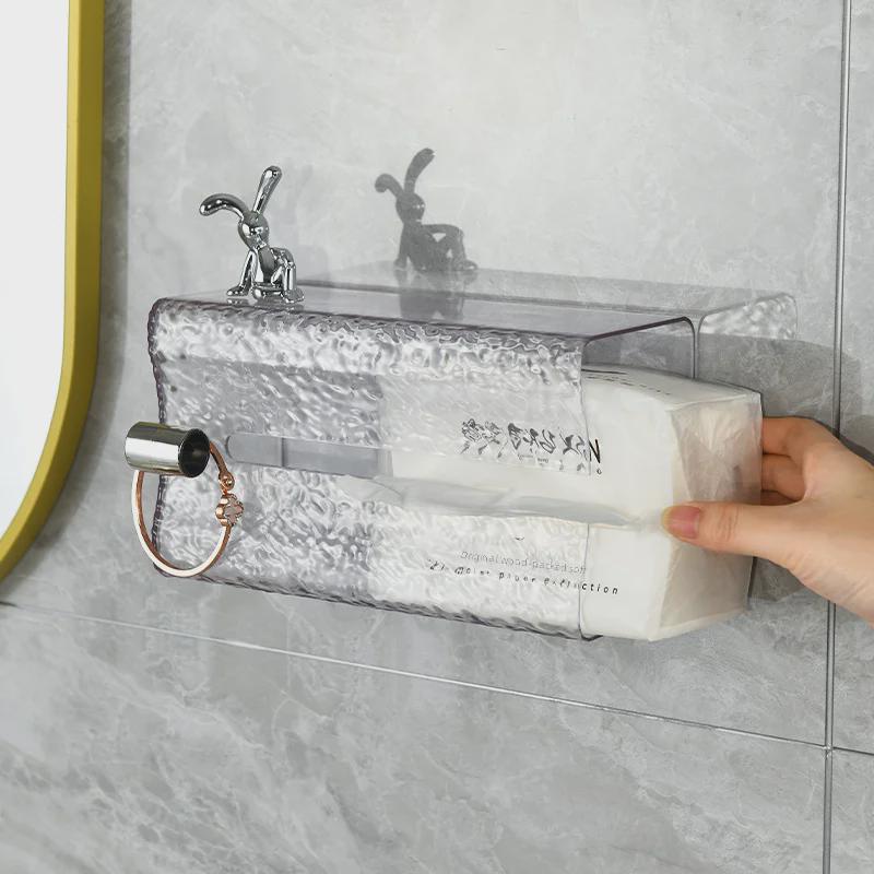 "Elegant Decorative Tissue Box: Wall-Mounted, Versatile for Living Room, Bedroom, or Bathroom Storage"