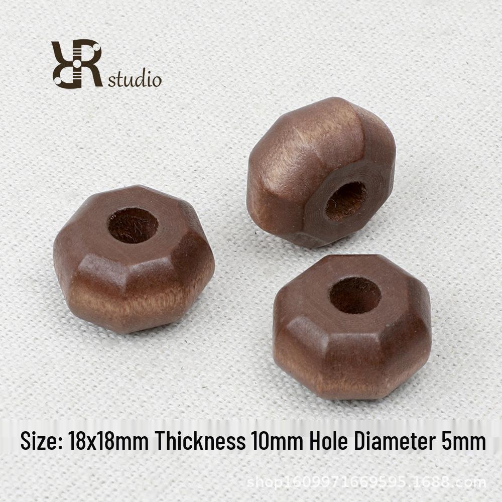 Retro Wooden Beaded DIY Jewelry Kit: Handmade Necklace & Earring Materials with Geometric Shapes