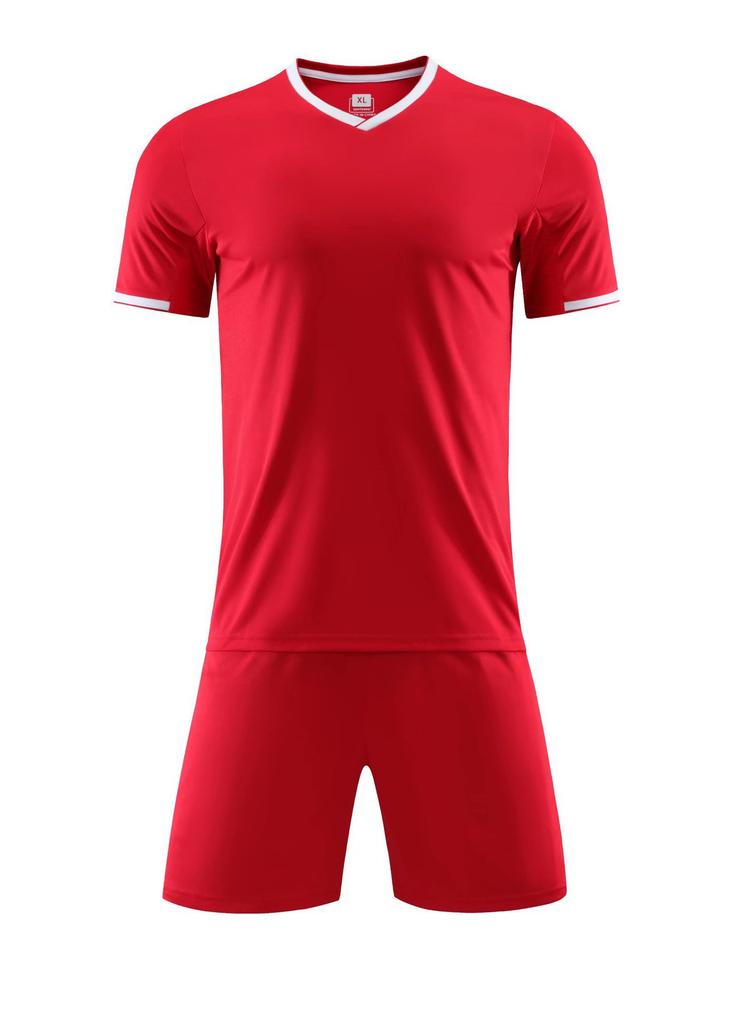 Adult Kids Soccer Jersey Set Breathable Sweat Absorption Quick Dry Soccer Jersey Splicing Color Training Soccer Jersey