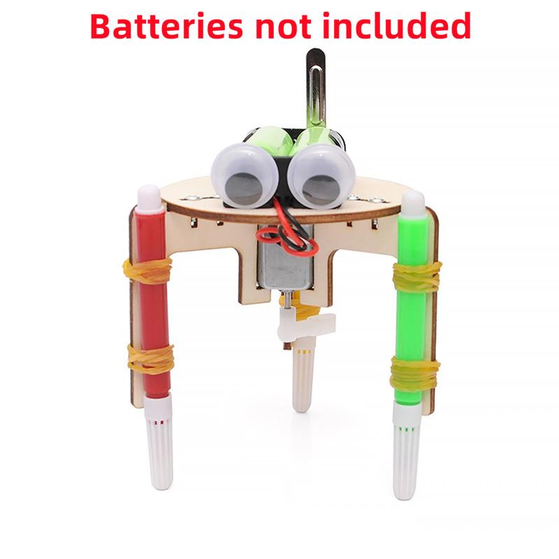 Kits Diy Graffiti Robot Model Science Toys For Children Make Vibration Graffiti Novelty Educational Toys Assembling Model Kits