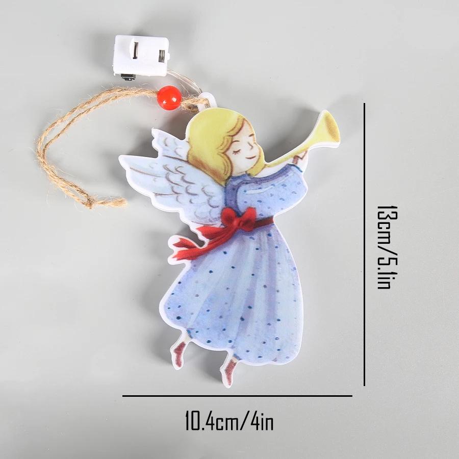 

Мультяшный рождественский светодиодный ночник для дома, рождественская елка, подвесное украшение, теплый свет, мигающий свет, новогодняя атмосфера