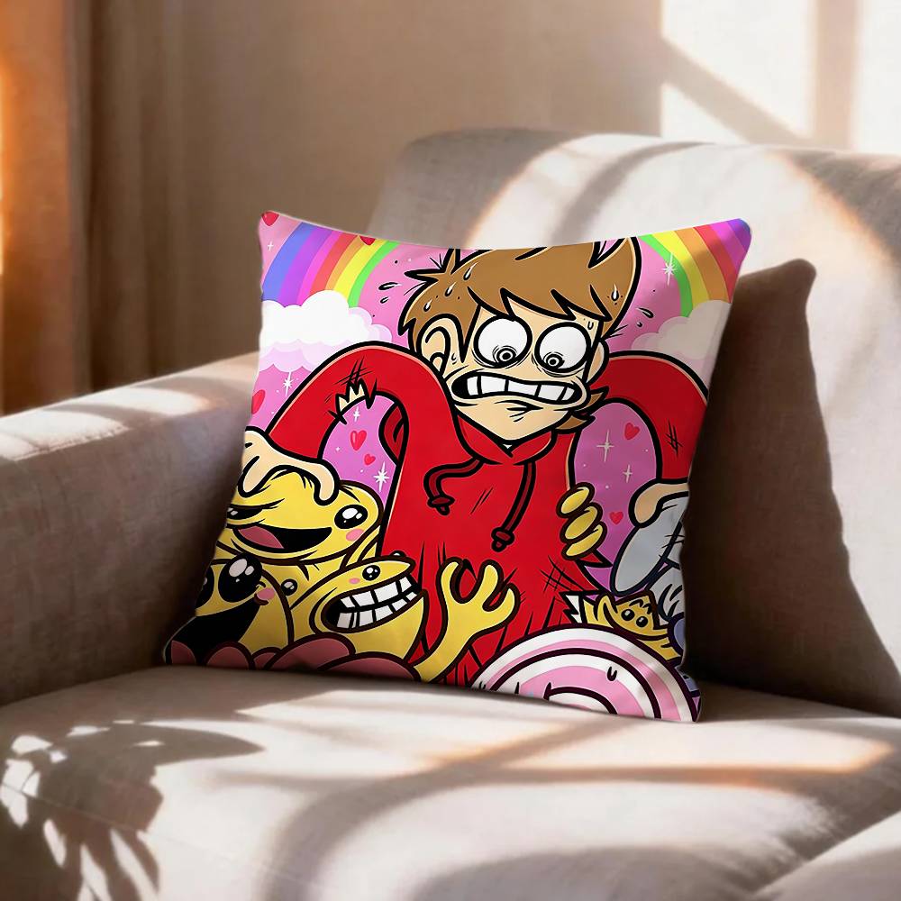 Cartoon EEddsworld Tord Pillow Case Pattern Printed Pillowcase For Living Room Sofa Cushion Cover