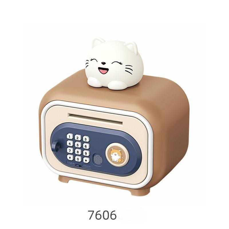 Children Auto-rolling Money Password Cute Coin Piggy Bank Multifunctional Atm Money Saving Box Toy Kids