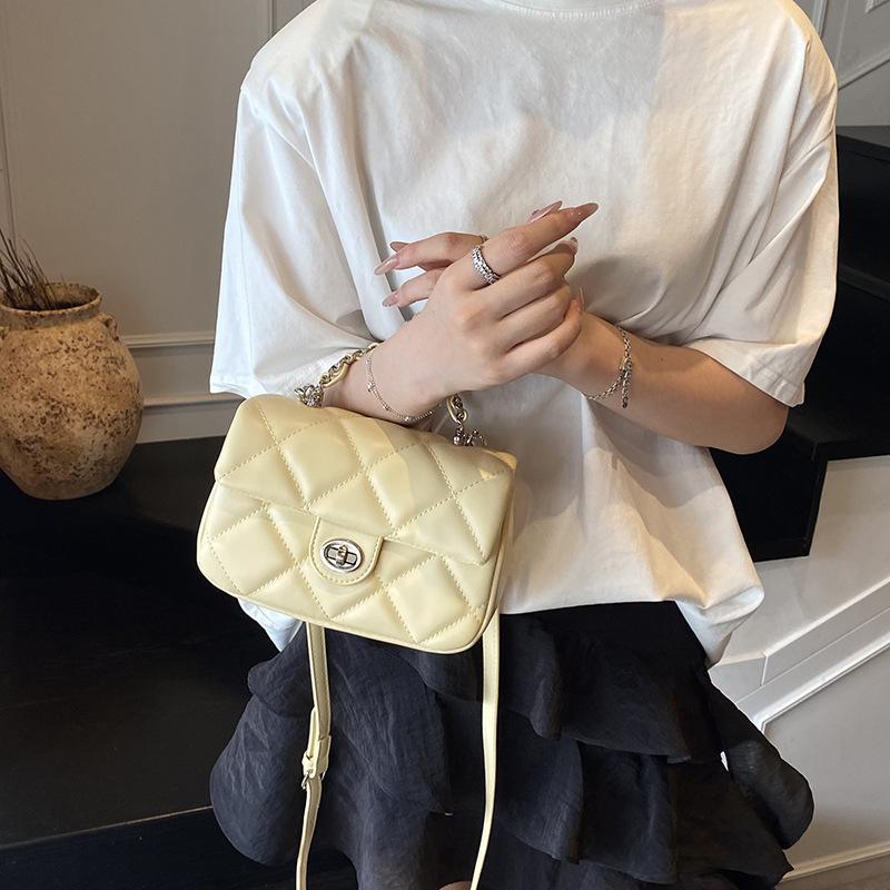 Summer Fashion Handbag Small Bag Women's 2025 New Simple Diamond Checkered Small Square Bag Versatile Shoulder Crossbody Bag